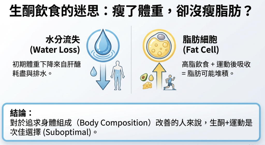 生酮飲食的迷思 瘦了體重，但脂肪率減不多