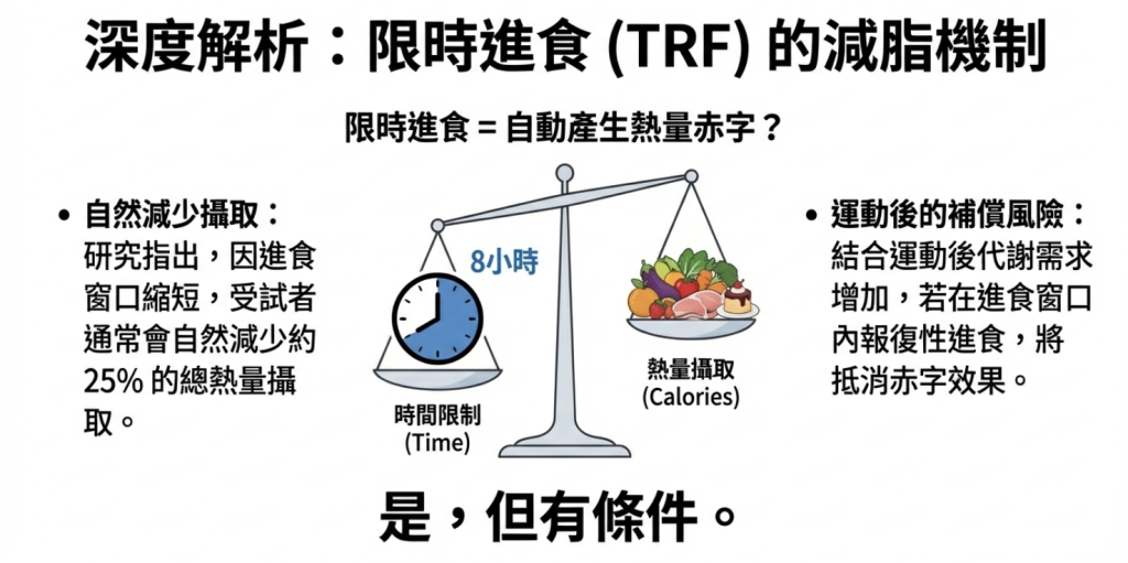 限時進食減脂機制仍然有熱量赤字